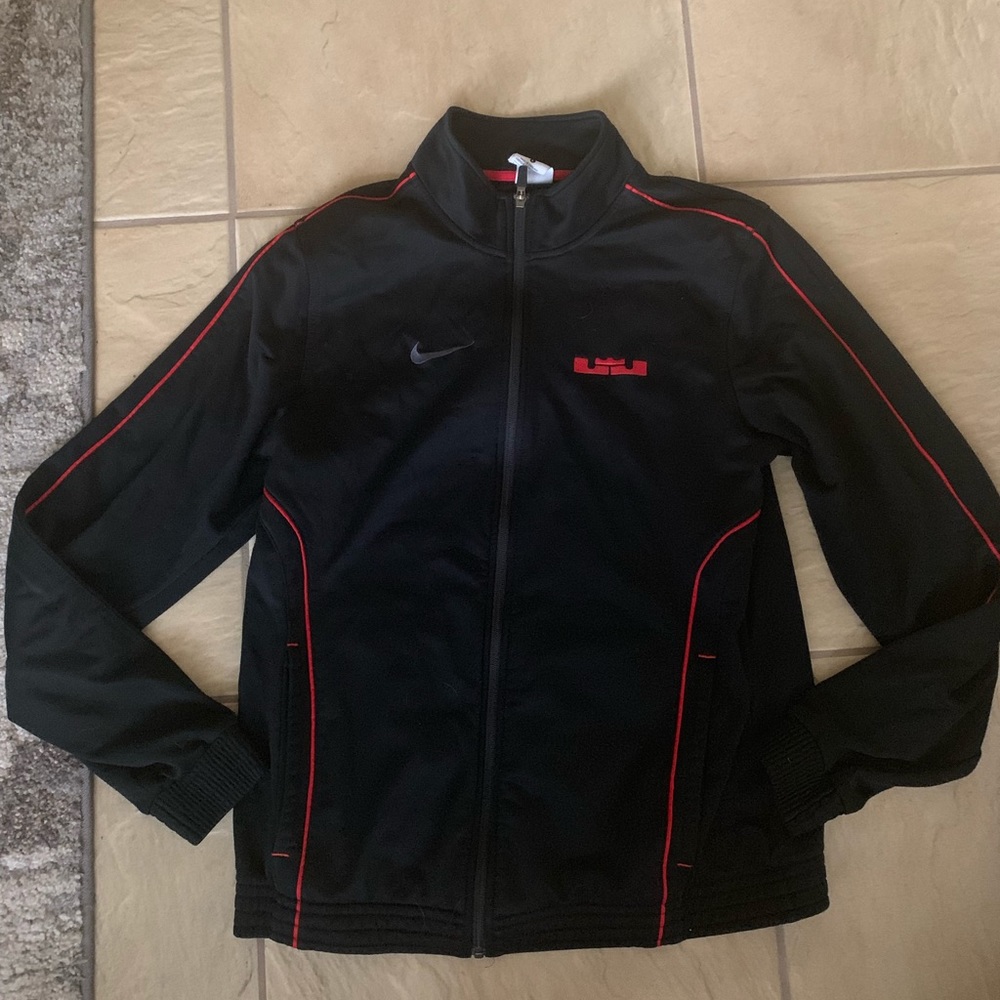 Men’s Black & Red Lebrom Zip-Up
